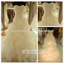 Back Lace Up Strapped Cake Wedding Dress Ball Gown Luxury Wedding Dress